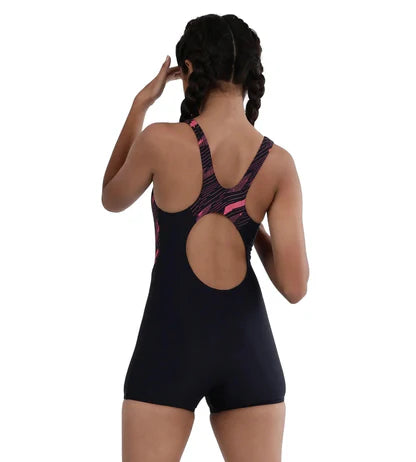 Speedo Girl's Endurance 10 Hyberboom Splice Muscleback Legsuit Swimwear