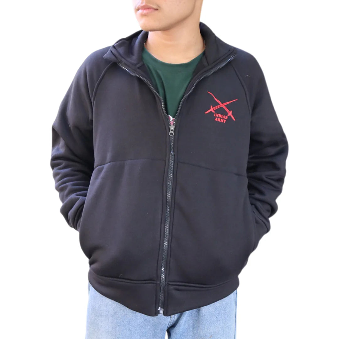 Tactiv_Indian_Army_Winter_Tracksuit_Jacket_Model_InstaSport