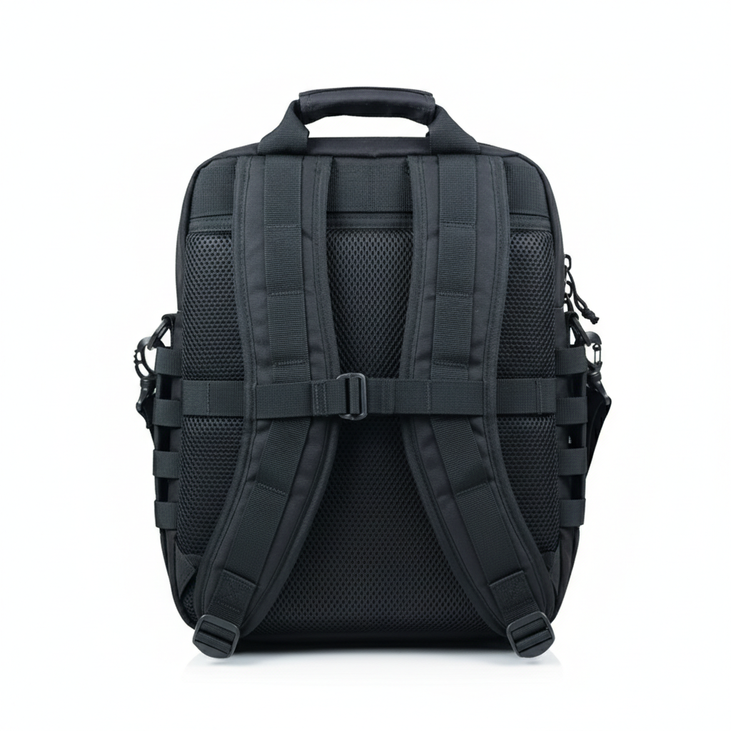 Tactiv_Military_Laptop_Backpack_14_Inches_Black_Back_InstaSport