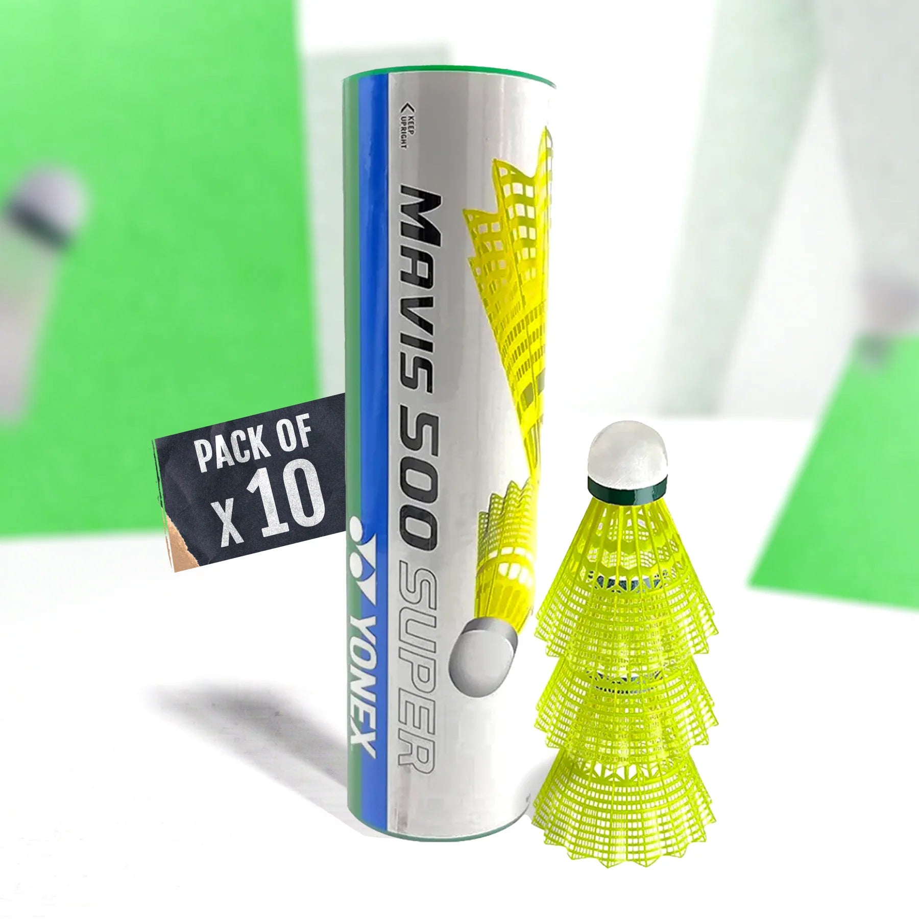 YONEX Mavis 500 Super Nylon (Pack Of 10) Badminton Shuttlecock - InstaSport