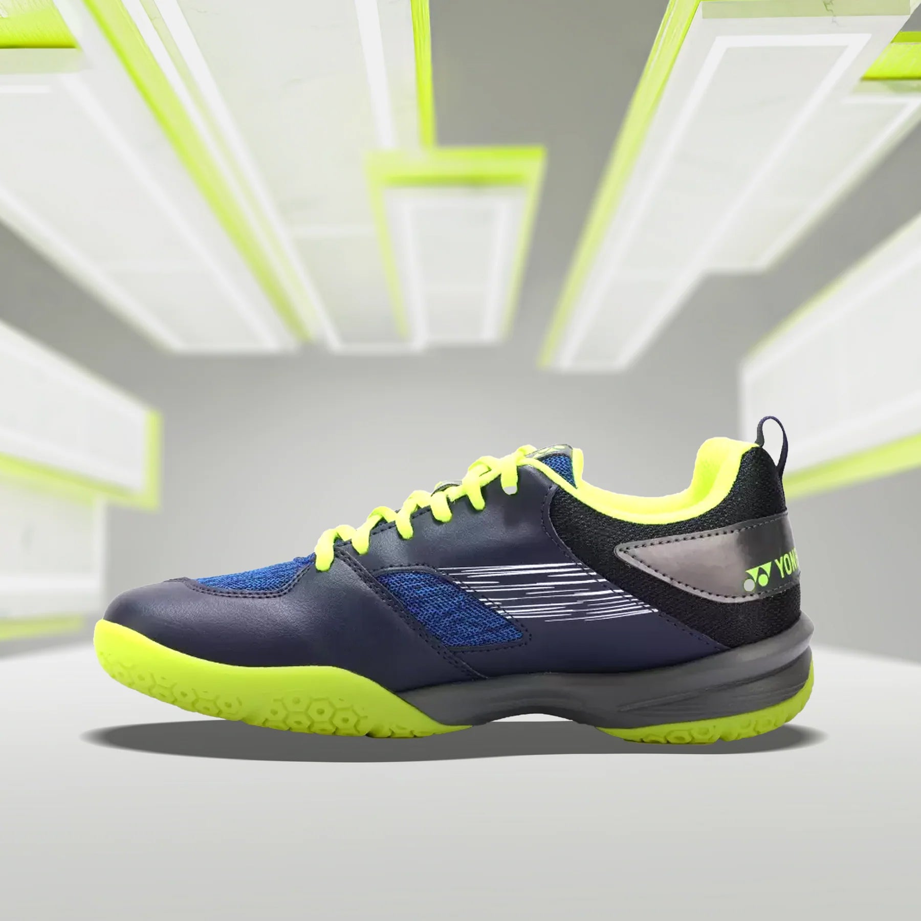 YONEX Power Cushion SHB 37 Wide (Navy/Yellow) Badminton Shoes - InstaSport