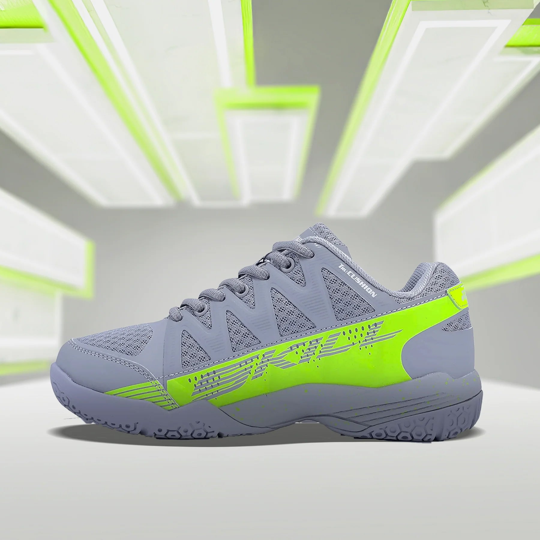 YONEX Skill Badminton Shoes (Space Grey/ Neon Volt) - InstaSport