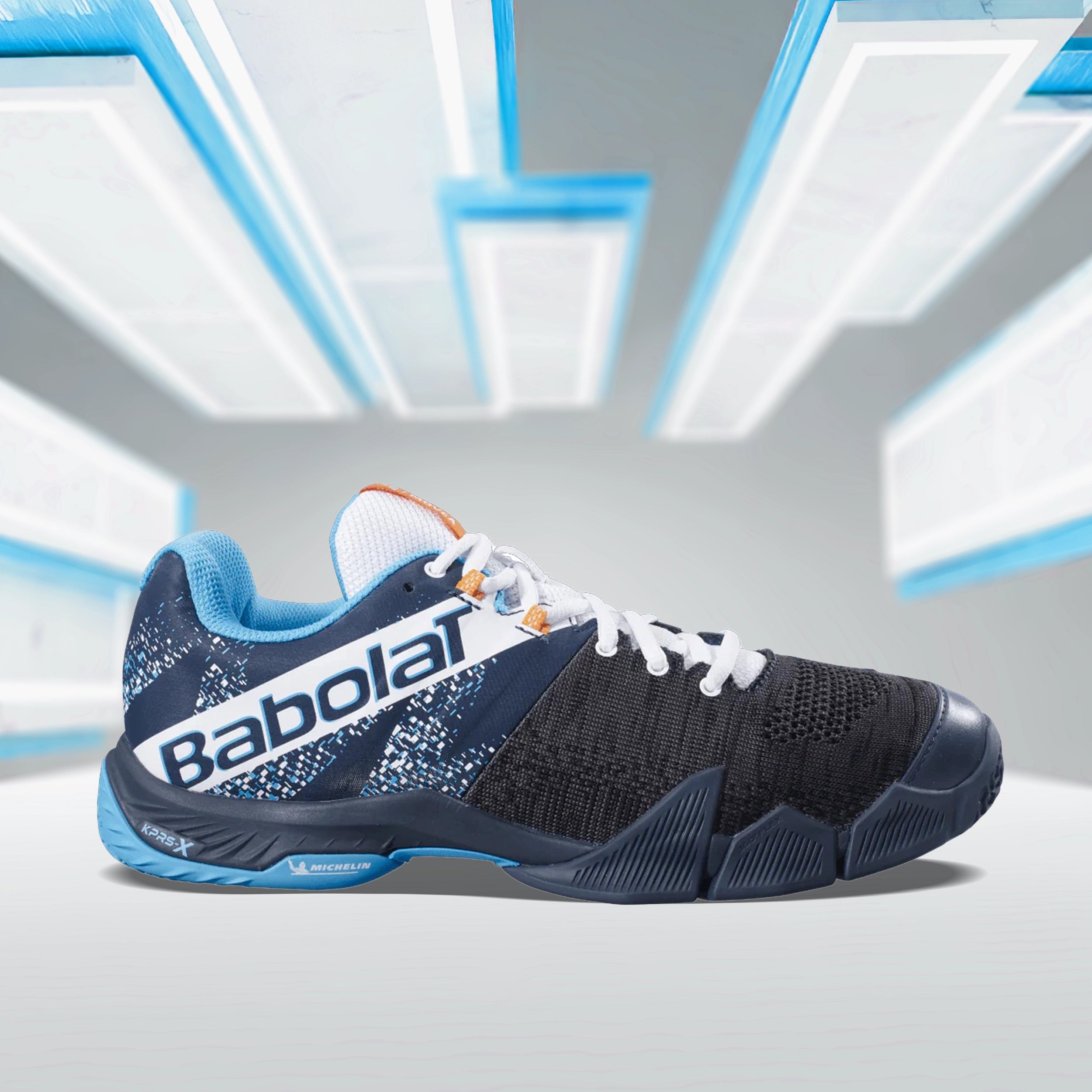 Babolat Movea Men Padel Shoes- Grey/ Scuba Blue