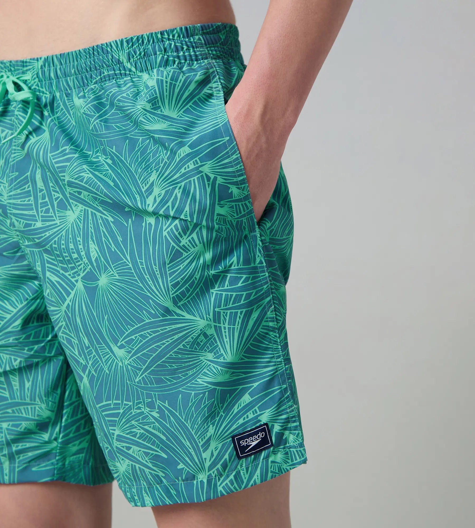 Speedo Men's 100% Polyester Essential Printed Watershorts With Side Pockets - Stellar & Turquoise - Watershorts | Speedo | InstaSport