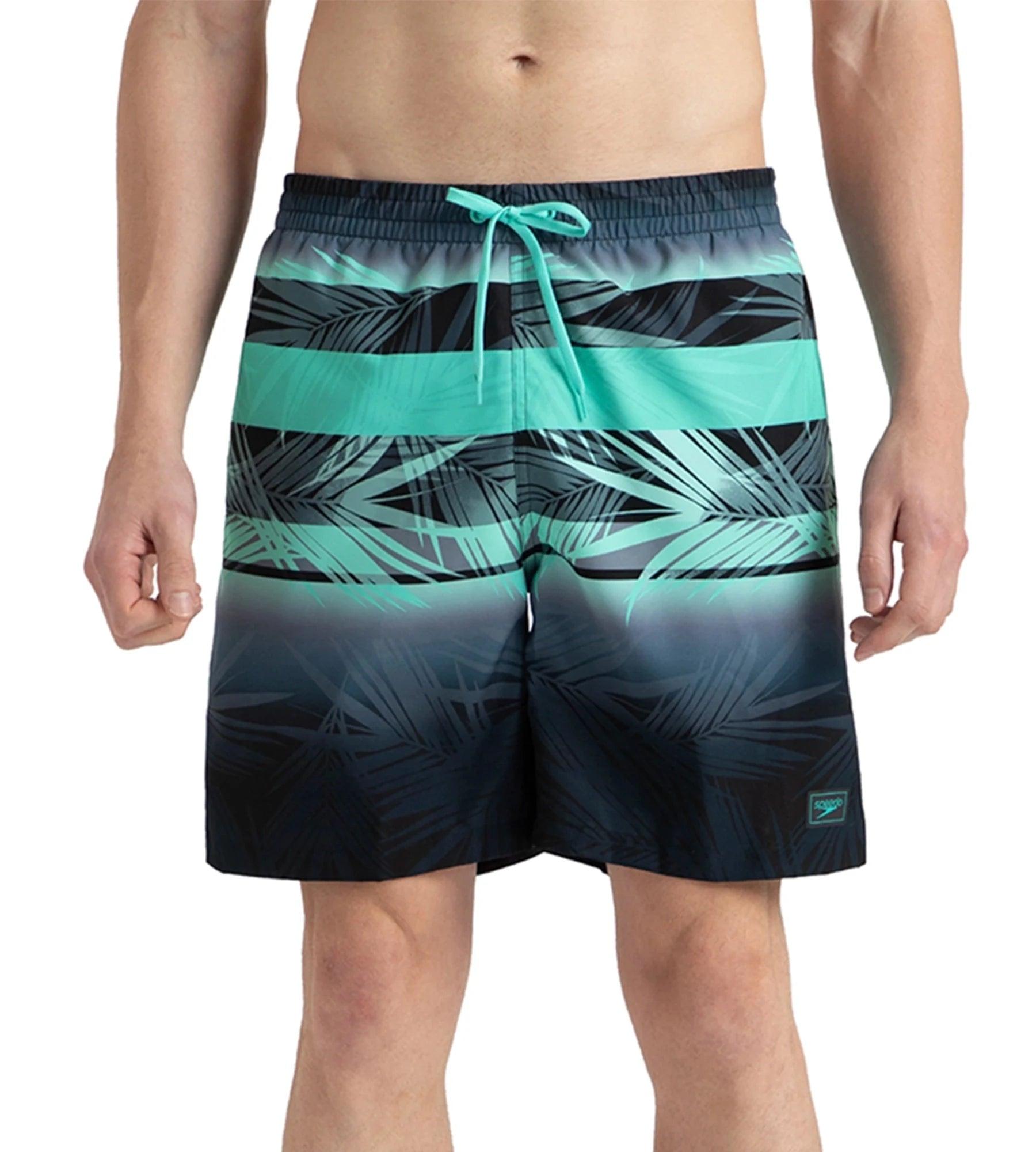 Speedo Men's 4 Way Comfort Stretch Essential Printed Watershorts With Side Pockets - Antracite & Arctic Glass - Watershorts | Speedo | InstaSport