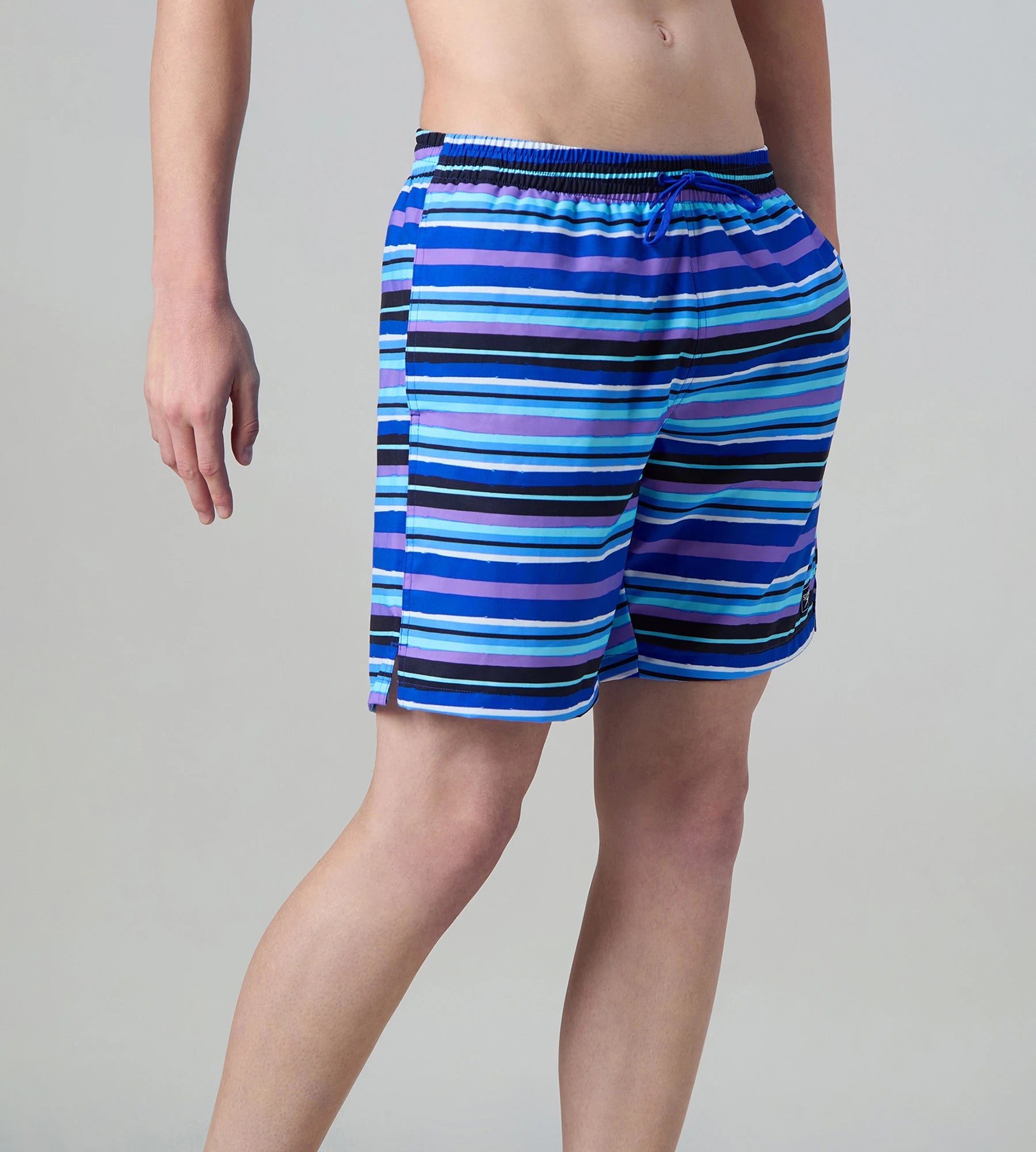 Speedo Men's 4 Way Comfort Stretch Essential Printed Watershorts With Side Pockets - Peacoat & Periwinkle Blue - Watershorts | Speedo | InstaSport