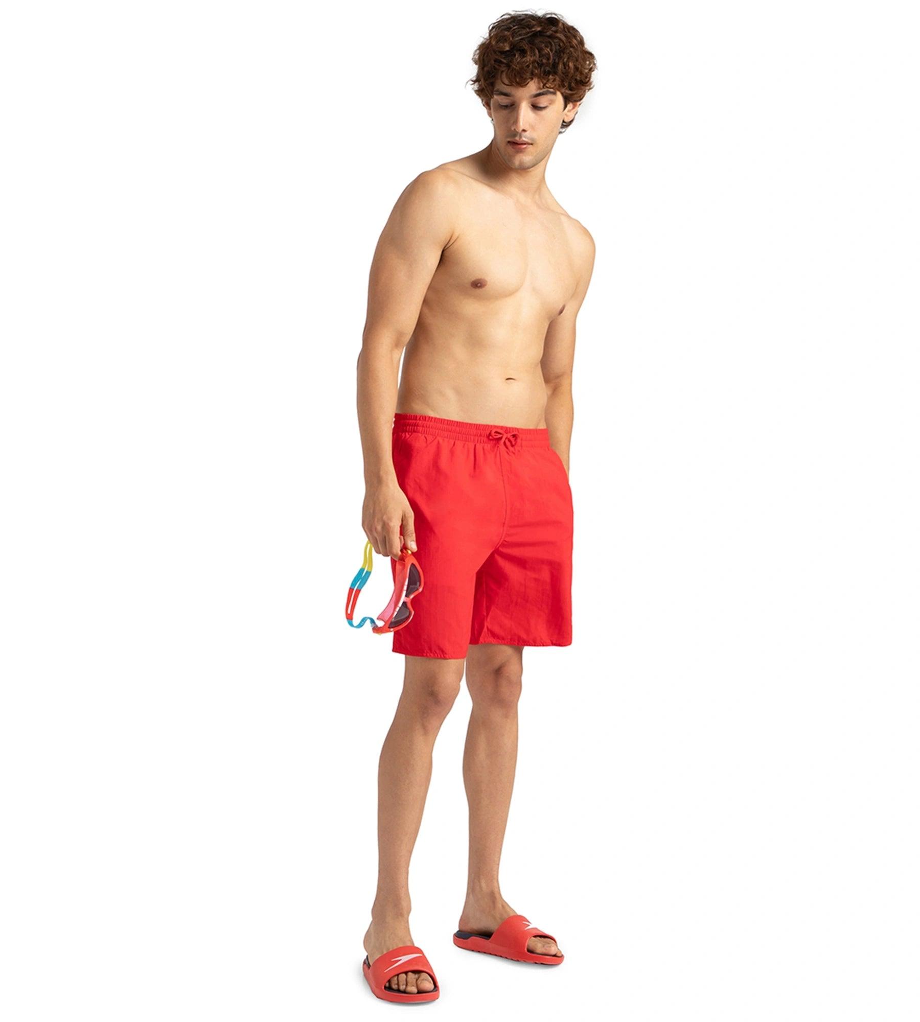 Speedo Men's Recycled Nylon Essential Watershorts - Fed Red & White - Watershorts | Speedo | InstaSport