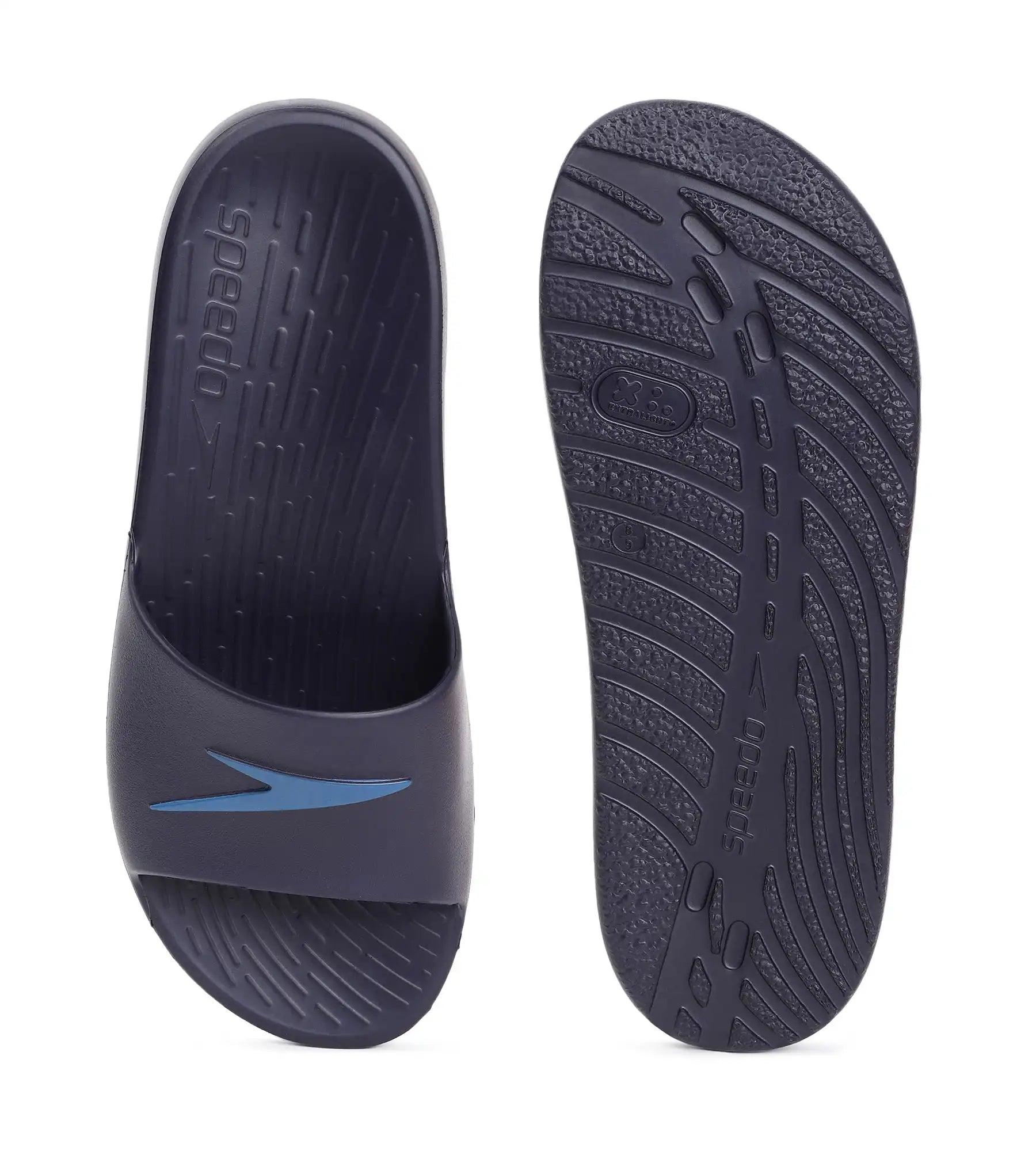 Speedo Men's Single Colour Slides - True Navy & Blue Flame - Single Colour Slides | Speedo | InstaSport