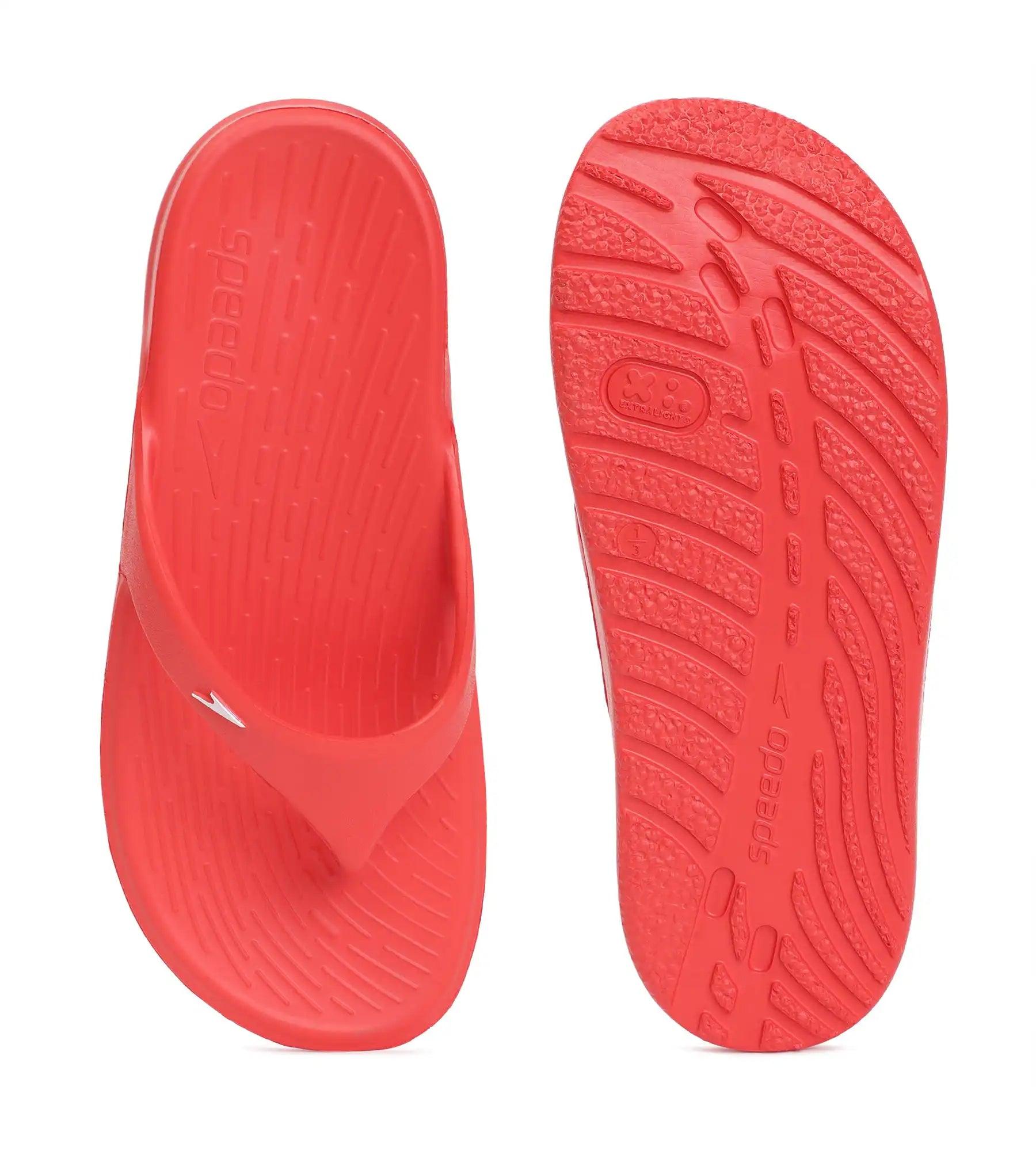 Speedo Unisex Junior's Single Colour Flip Flops For Boys and Girls - Fed Red & White - Single Colour Flip Flops | Speedo | InstaSport