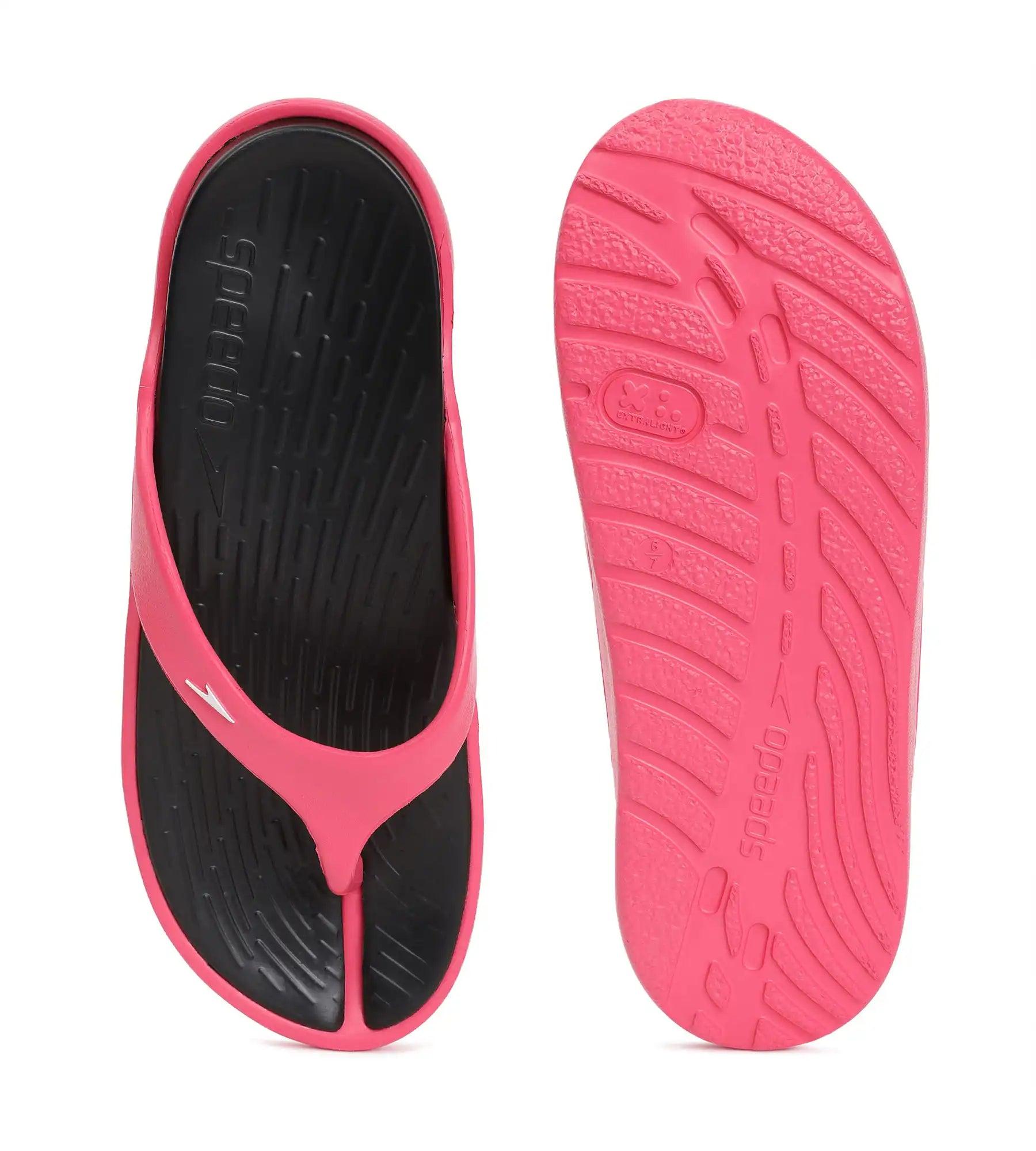 Speedo Women's Dual Colour Flip Flops - Black & Raspberry Fill - Dual Colour Flip Flops | Speedo | InstaSport