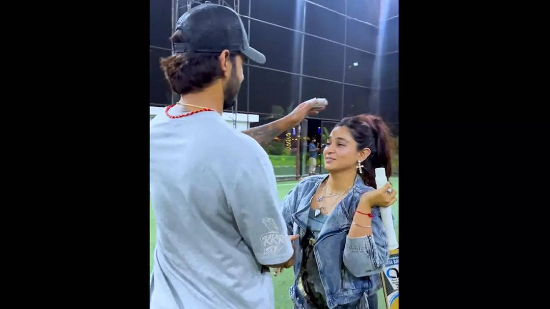 KKR's Nitish Rana Faces Off with Wife Saachi Marwah in Fun Cricket Session