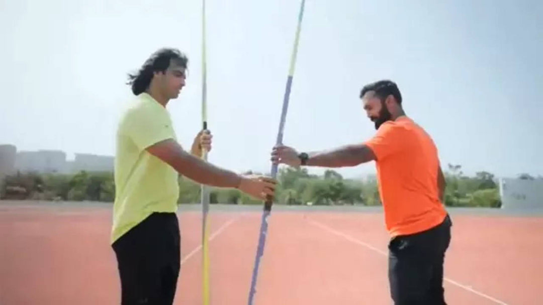 Dinesh Karthik Tries Javelin Throw with Neeraj Chopra After IPL Retirement