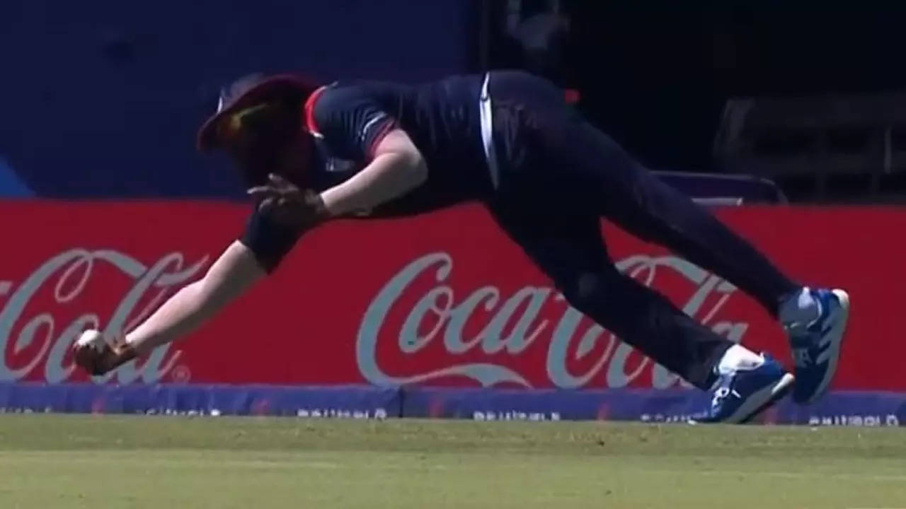 USA's Steven Taylor Dazzles with Acrobatic Catch in T20 World Cup