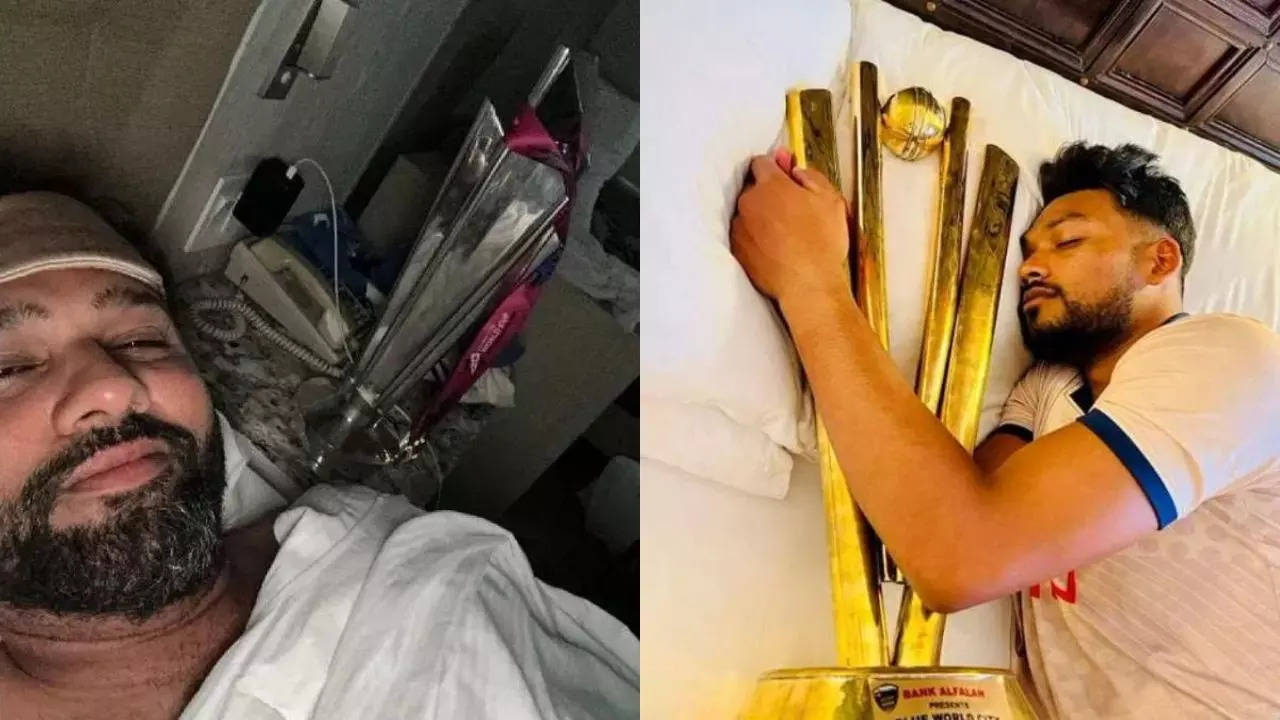 Bangladesh Skipper Shanto Sleeps Beside Trophy After Historic Test Sweep