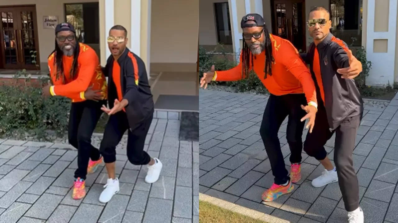 Shikhar Dhawan and Chris Gayle's Dance Moves Captivate Cricket Fans