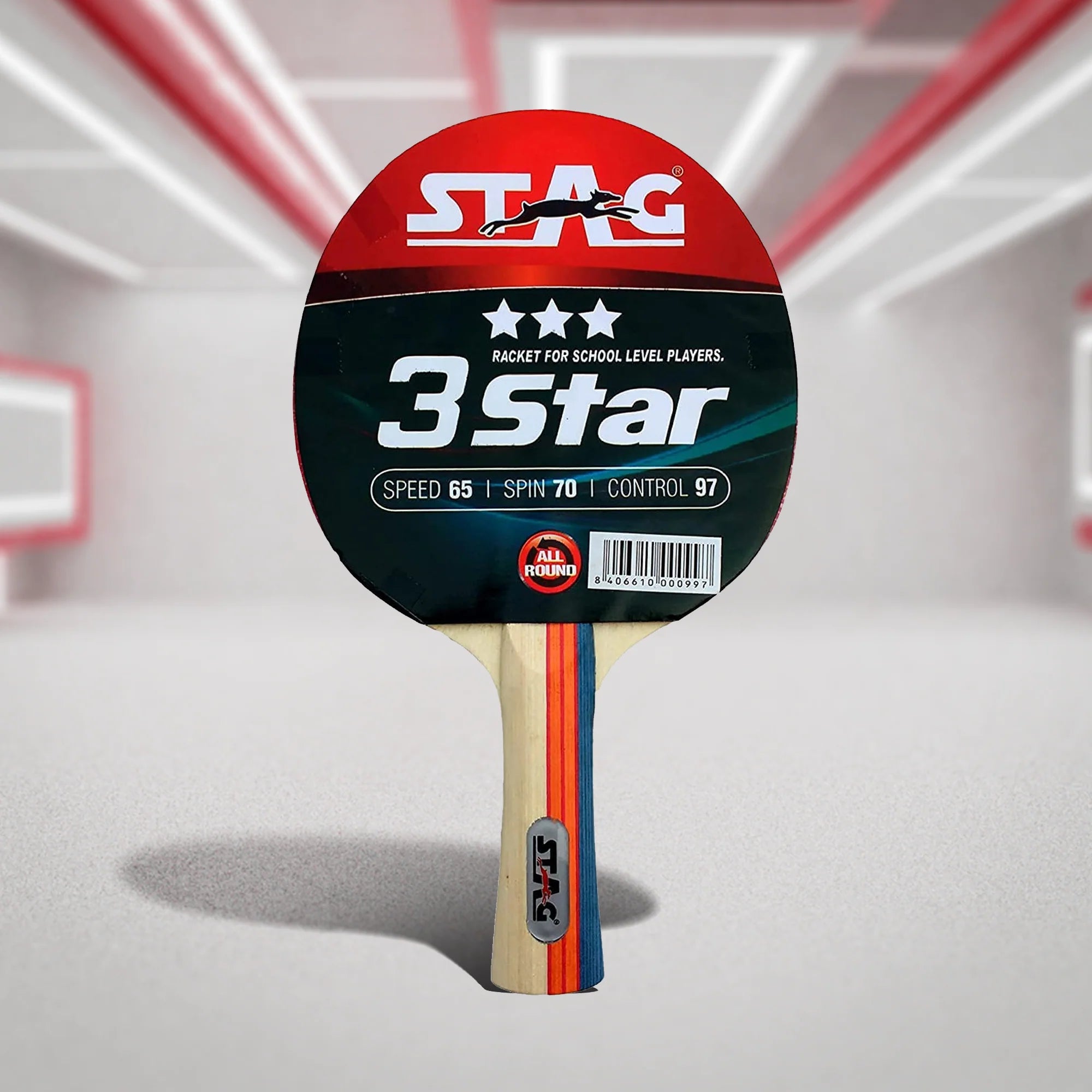 A calming wellness journal entry about the Stag 3 Star Table Tennis Racquet