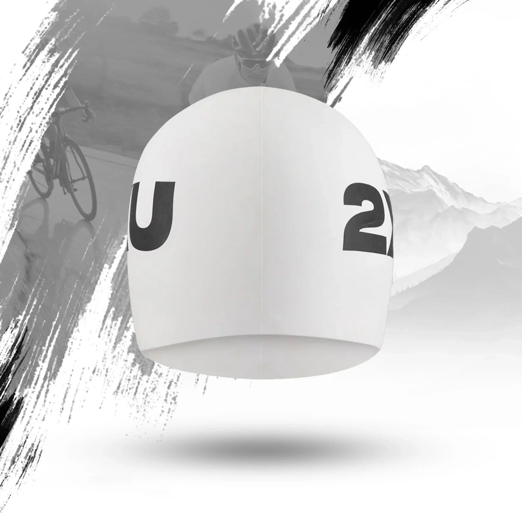 2XU Silicone Swim Cap in White for enhanced swimming performance.