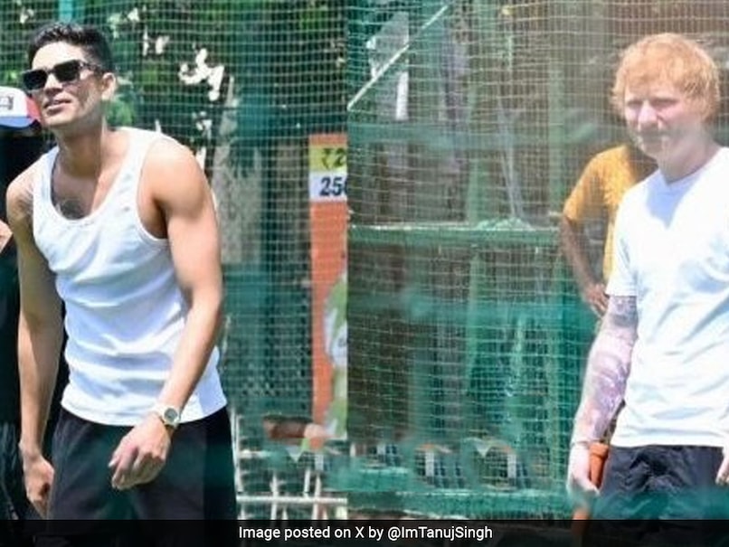 Ed Sheeran Plays Cricket with Indian Cricket Star Shubman Gill