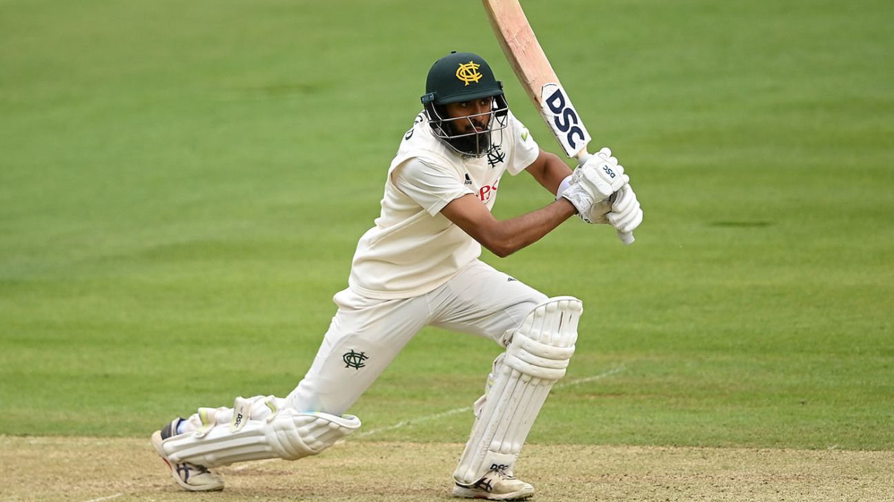 Hameed Century Leads Nottinghamshire to Dominant Position