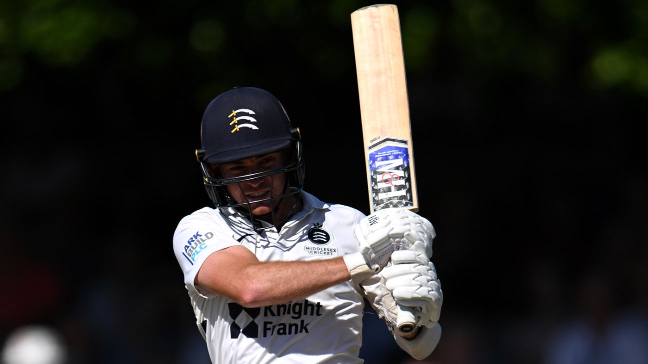 Higgins and Roland-Jones Rescue Middlesex with Record-Breaking Stand