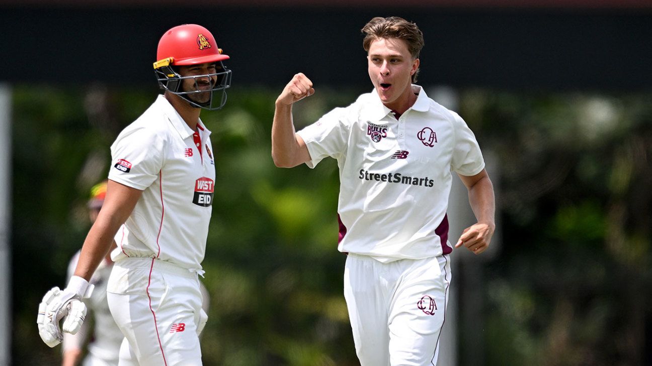 Whitney's Five-Wicket Haul and Batting Cameo Boost Queensland in Shield Clash