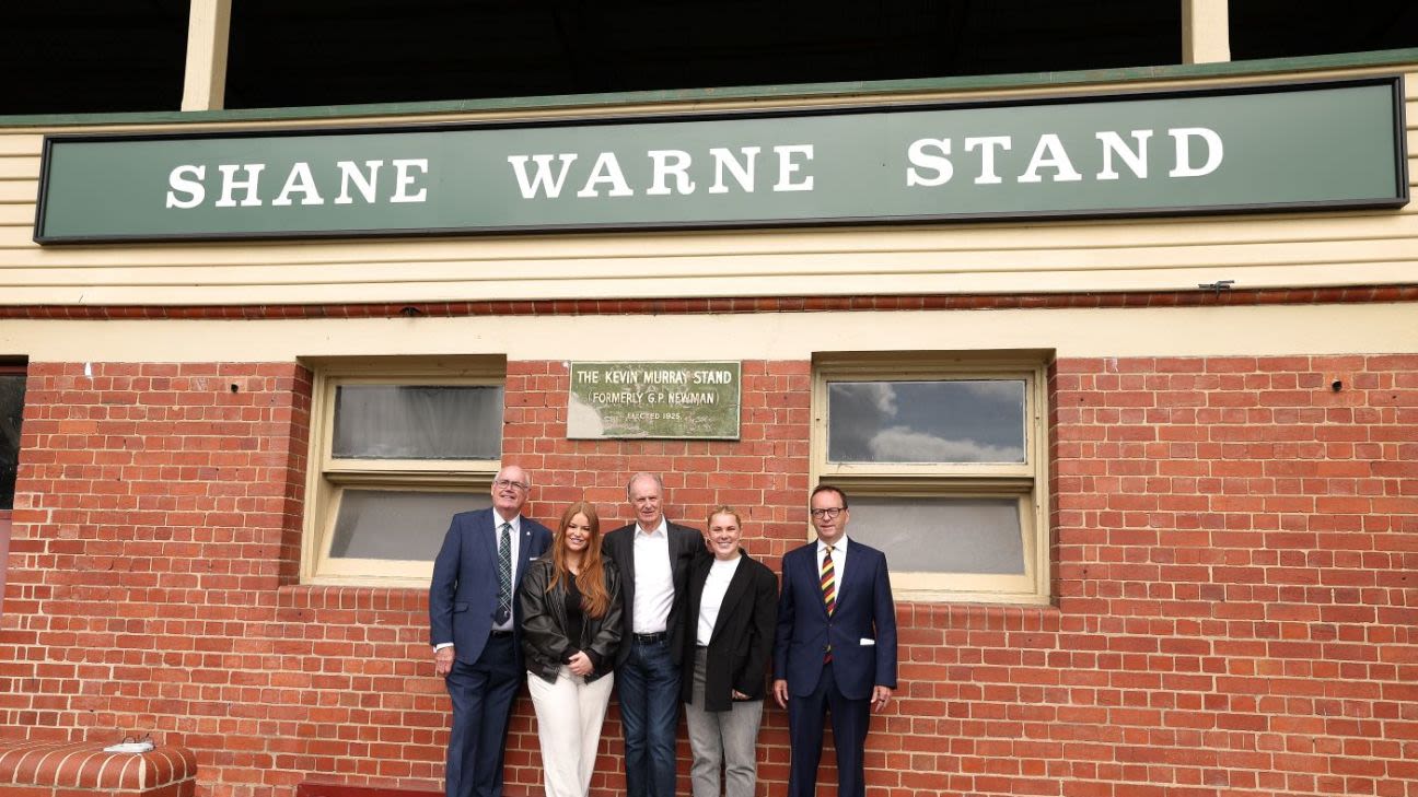 Shane Warne Grandstand Unveiled at Junction Oval