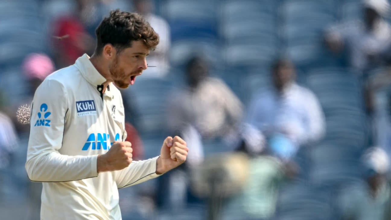 New Zealand Dominate India in Mumbai Test, Series on the Line