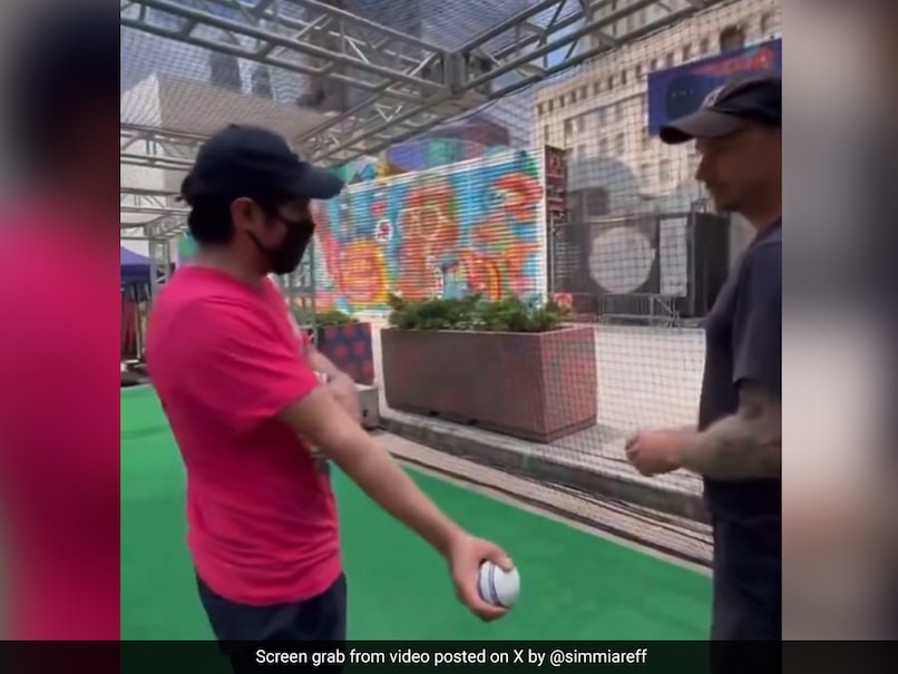 Dale Steyn Receives Bowling Tips from Unaware USA Staff Member