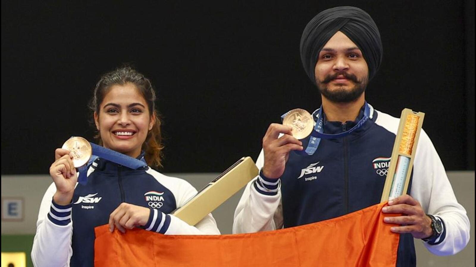 Indian Shooters Manu Bhaker and Sarabjot Singh Win Bronze in Mixed Air Pistol Event