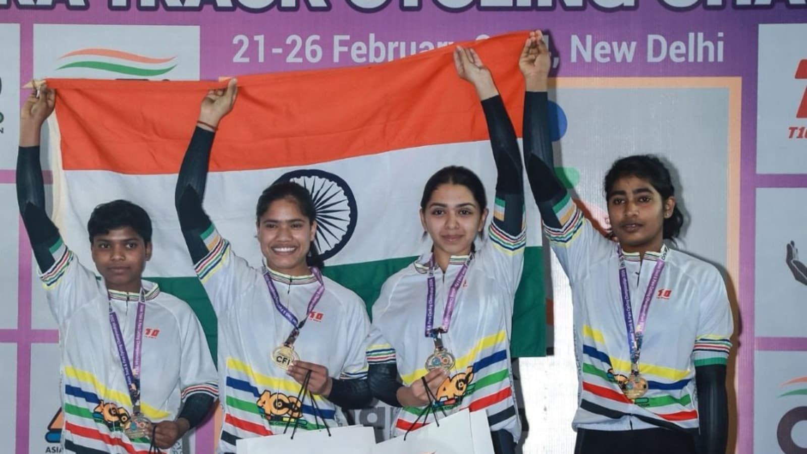 Indian Women's Junior Cycling Team Wins Gold at Asian Track Championships