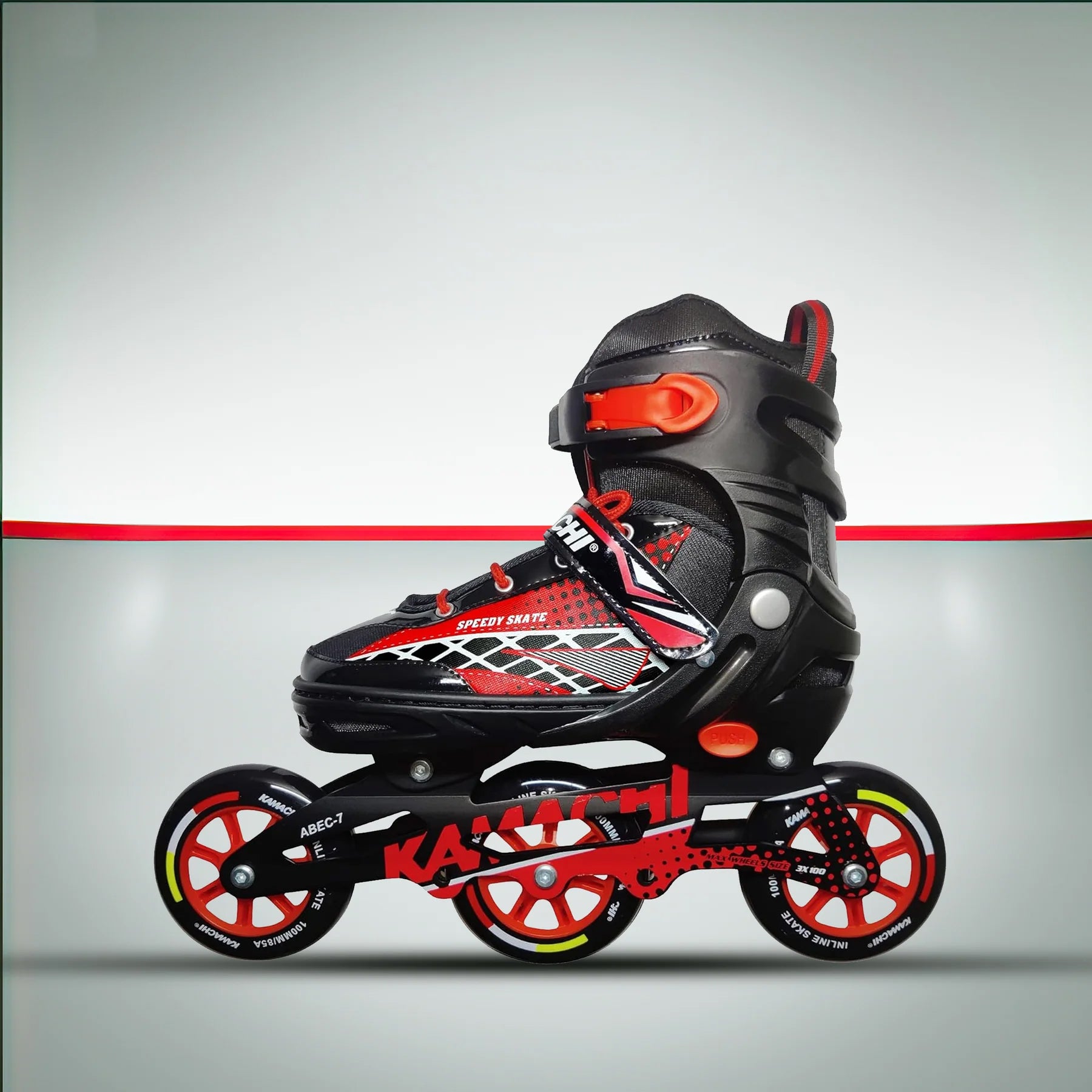 Kamachi K-100 Inline Skates in Red - Perfect for Speed and Comfort
