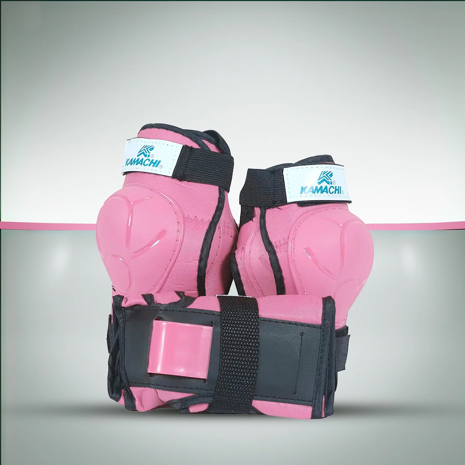 Kamachi PE-11 Skating Protection Equipment Set in Pink for youth skaters