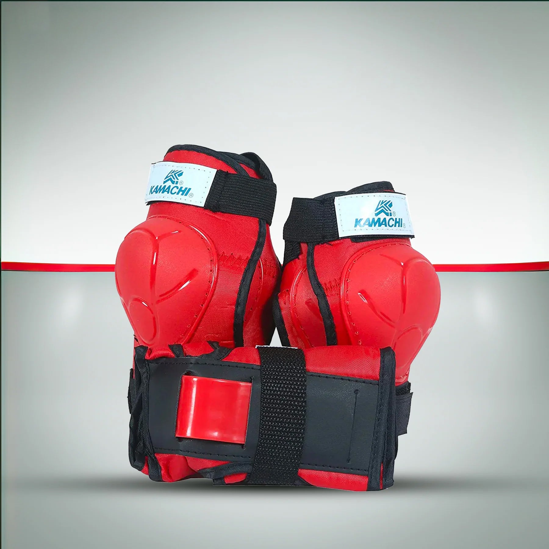 Kamachi PE-11 (3in1) Skating Protection Equipment Set in red, essential for safety and style.