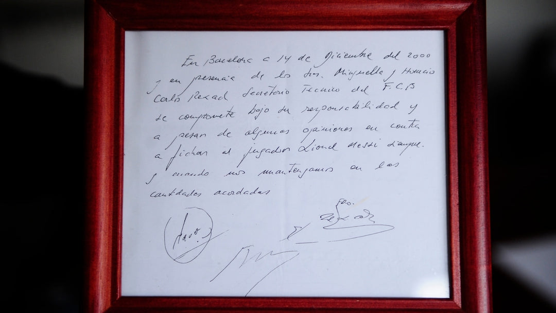 Messi's Napkin Contract with Barcelona Sells for Record-Breaking Sum