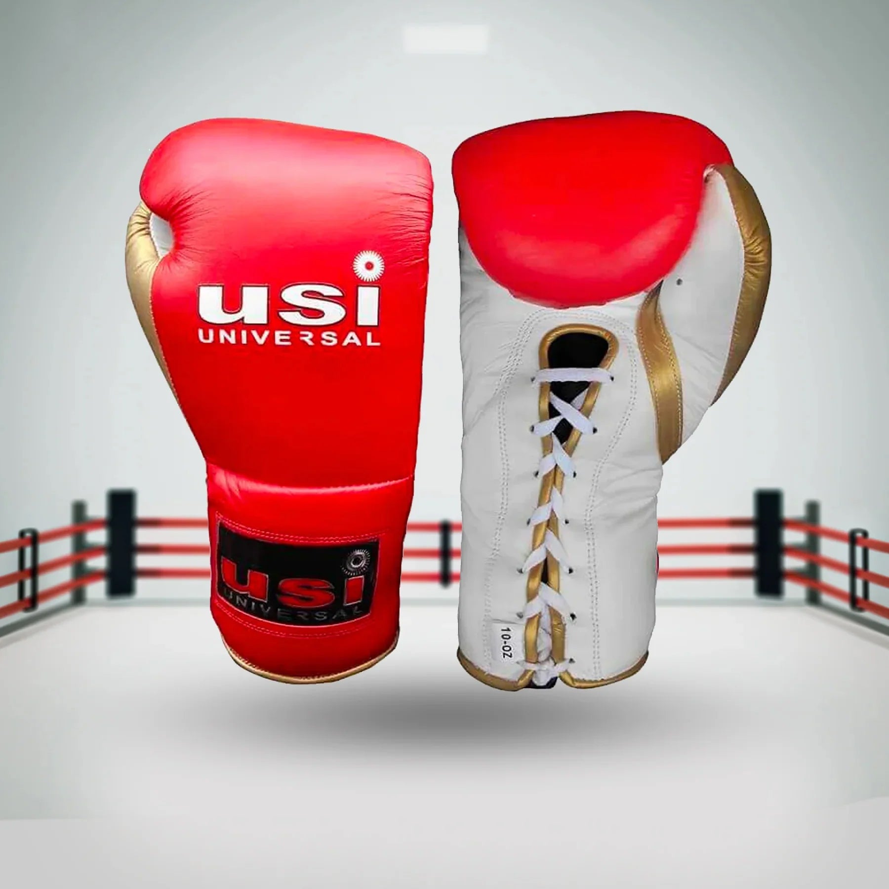 USI Pro Contest Boxing Gloves in Red, designed for competitive boxing with durability and comfort