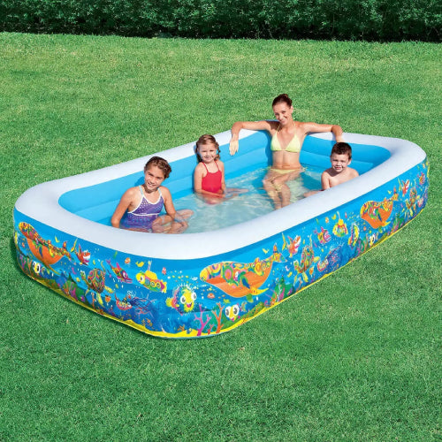 A comparison guide for family swimming pools featuring Airavat and similar products.