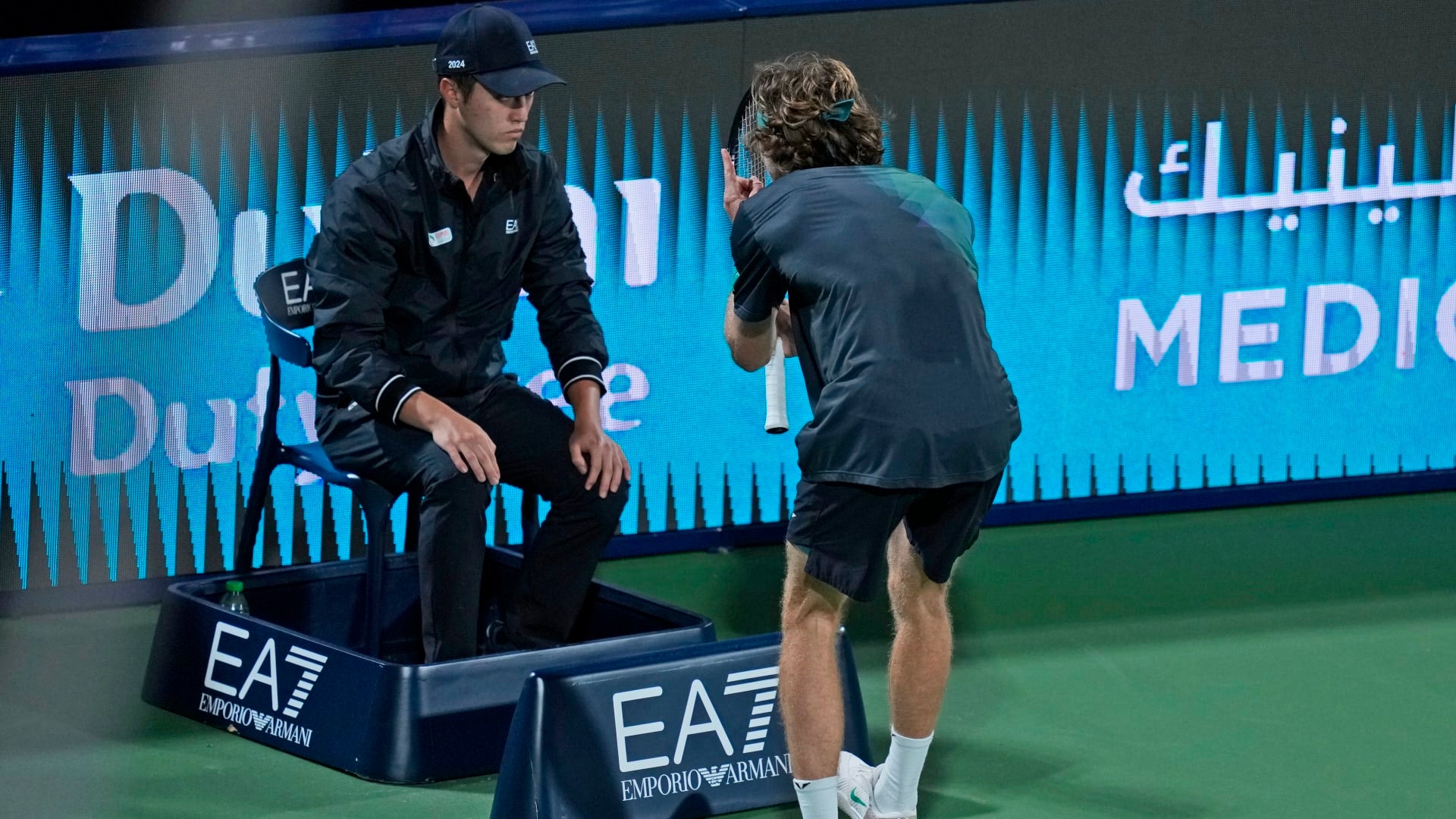 Rublev Defaults in Dubai Semifinal After Line Judge Confrontation