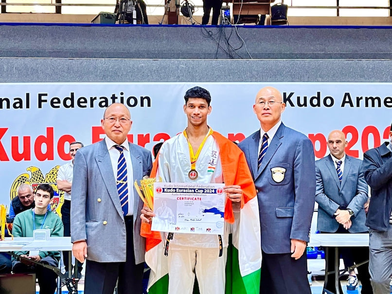 Indian Kudo Player Sohail Khan Wins Historic Bronze at Eurasian Cup