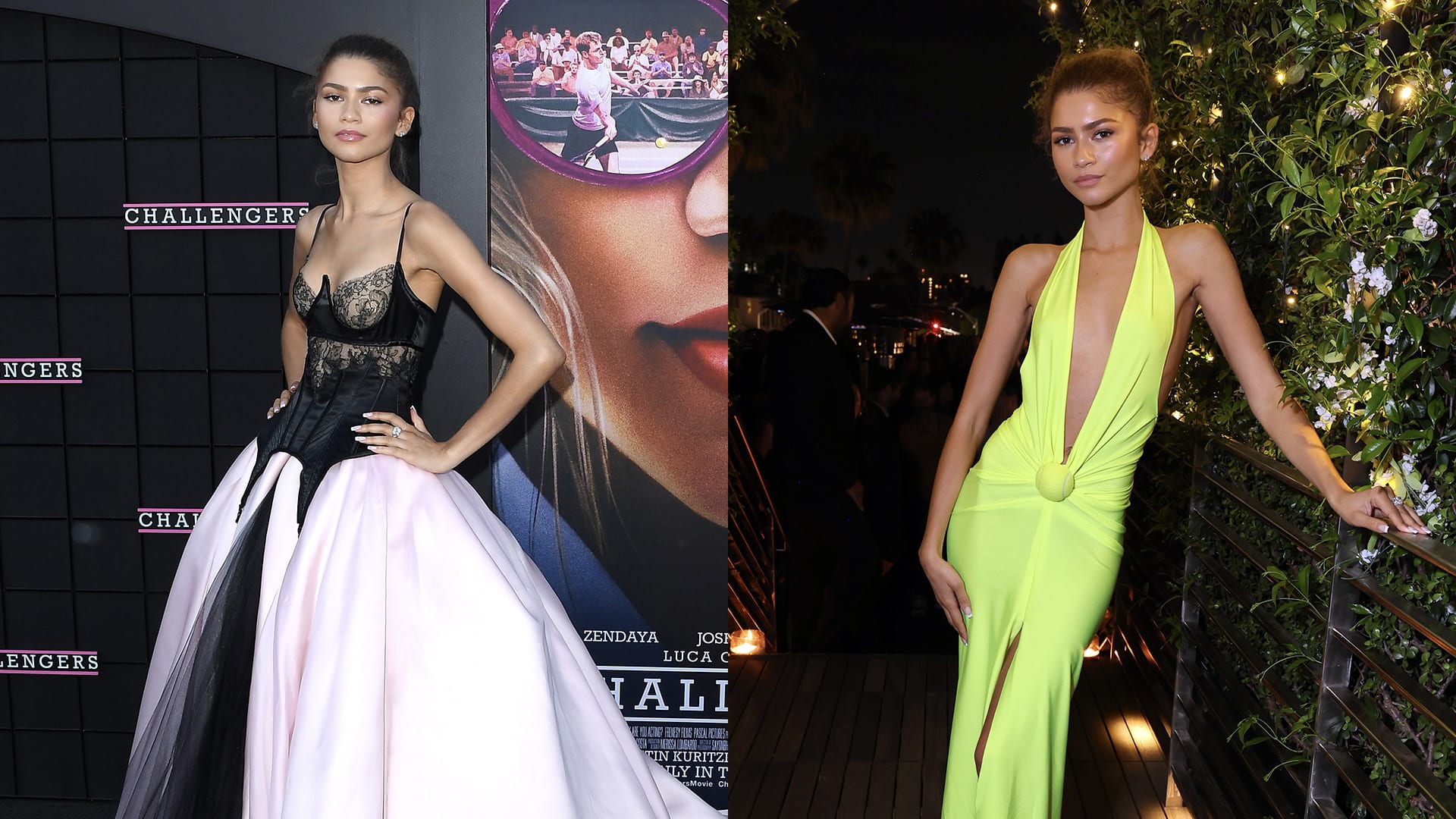 Zendaya Stuns in Pink and Yellow at 'Challengers' Premiere and Afterparty