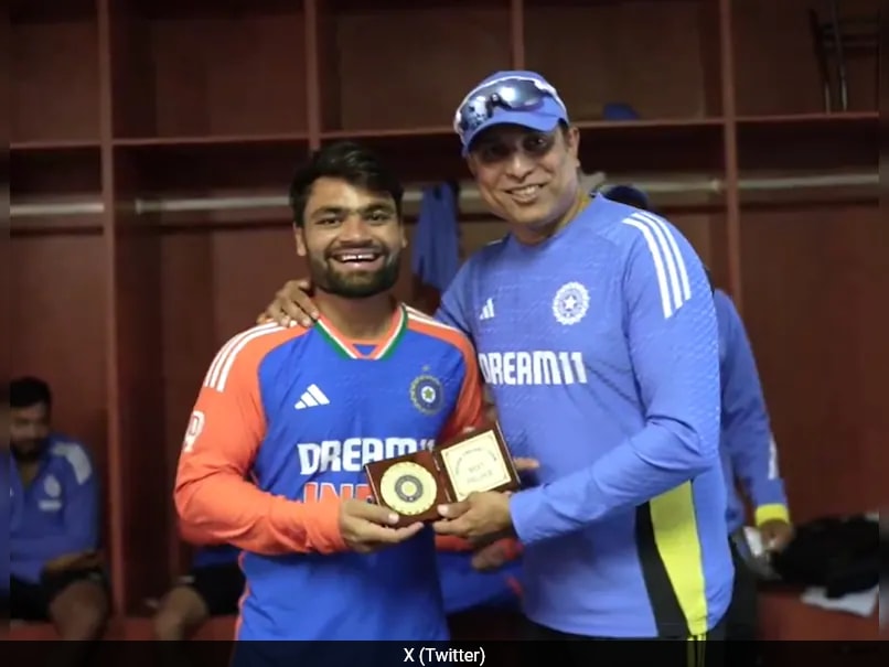 Rinku Singh Bags 'Fielder of the Series' Award in India's Zimbabwe Triumph