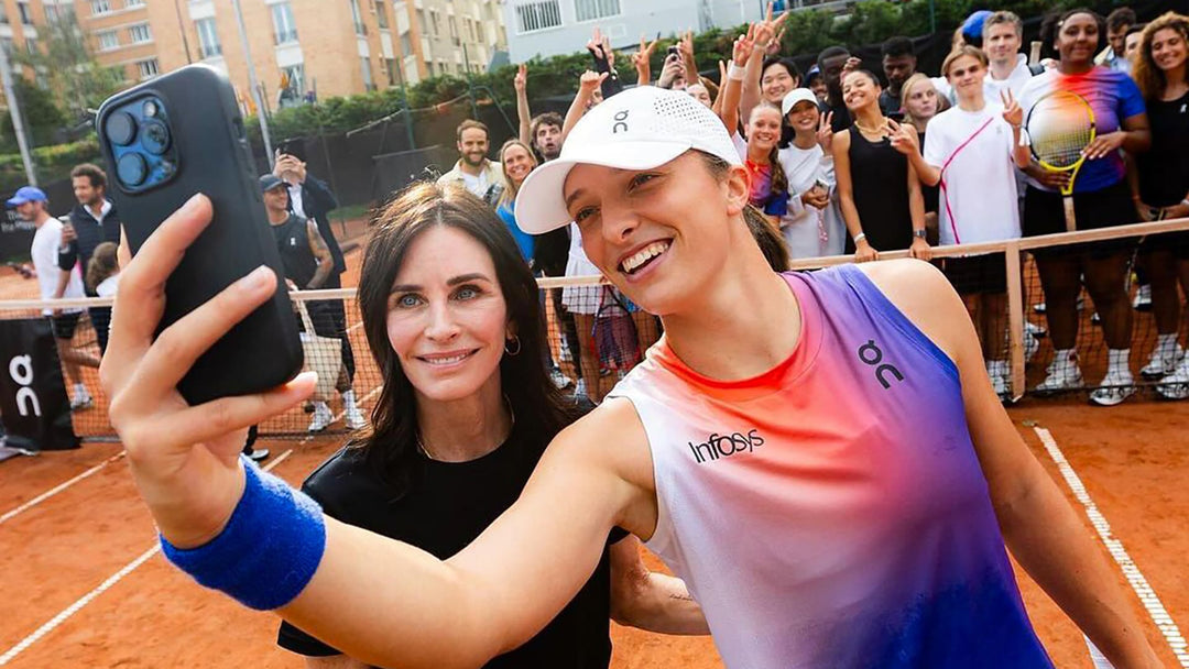 Iga Swiatek and Courteney Cox Hit the Court in Paris