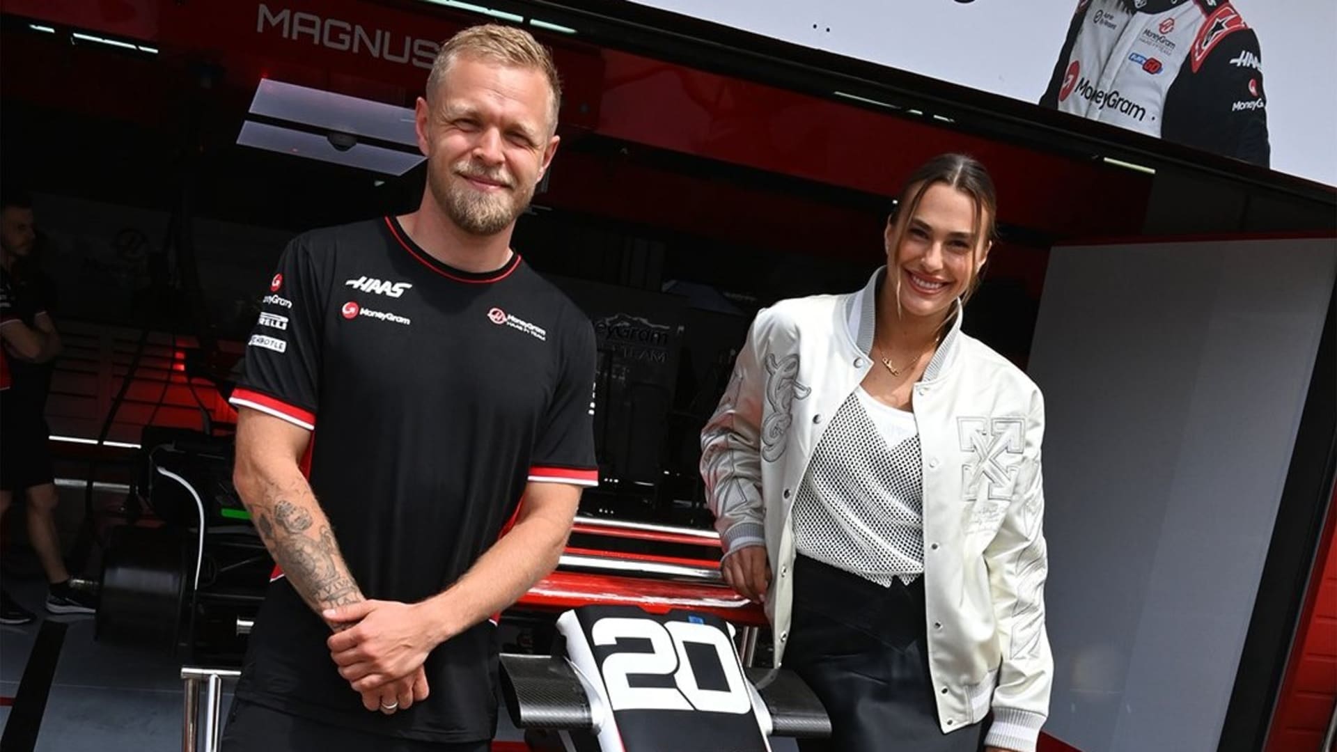 Sabalenka Stuns in Custom Off-White Jacket at Emilia-Romagna Grand Prix