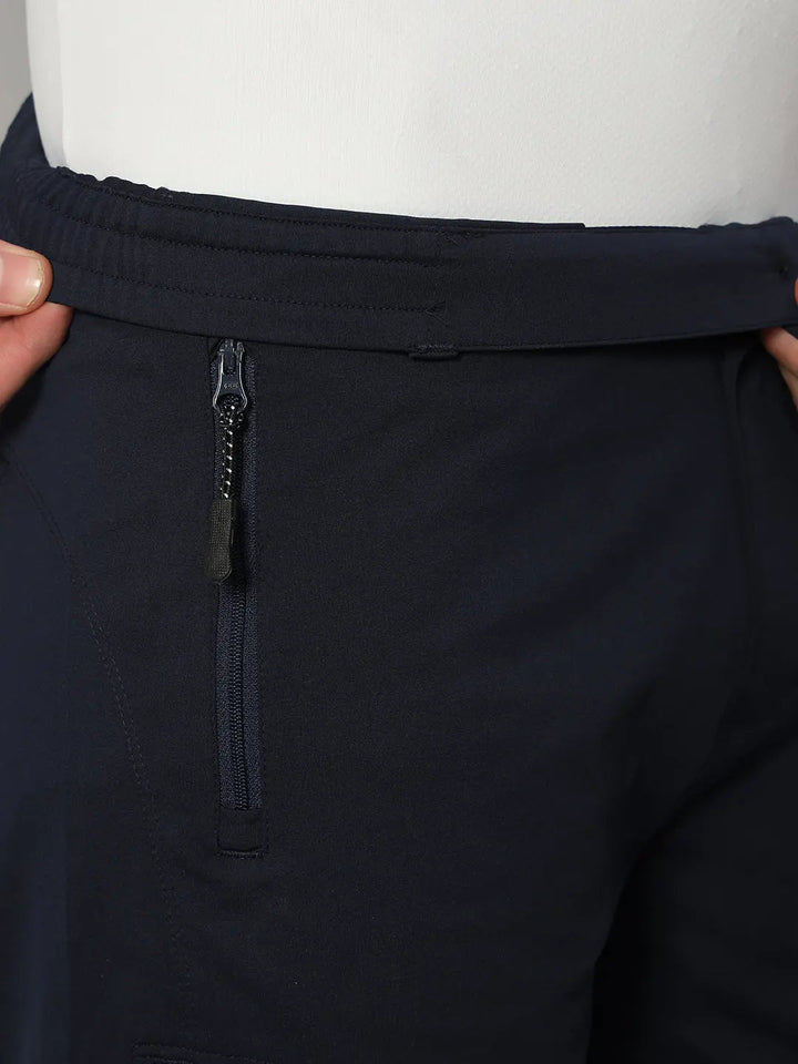 Navy Blue Shorts for Men Elastic - Reccy