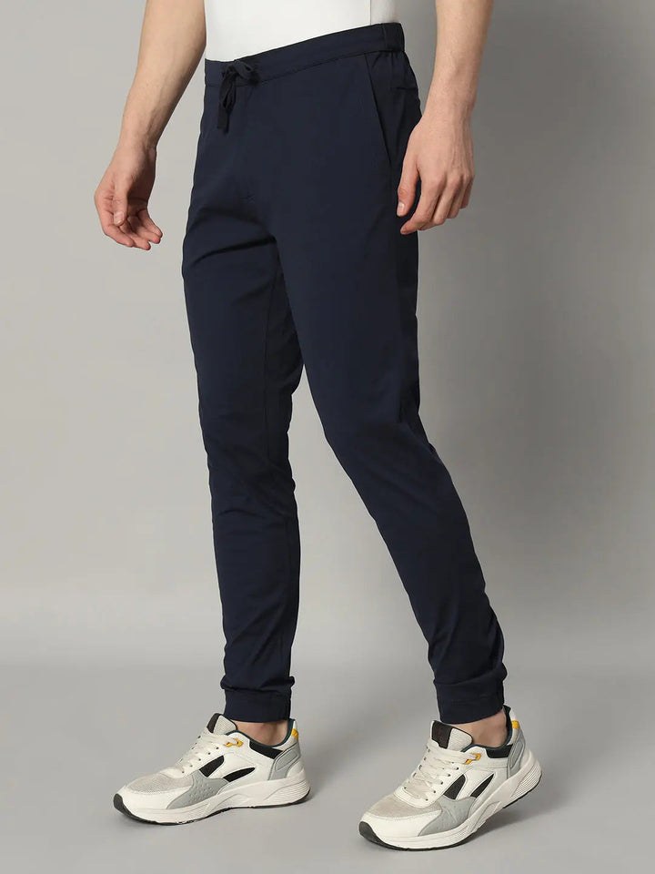 navy blue joggers for men left side