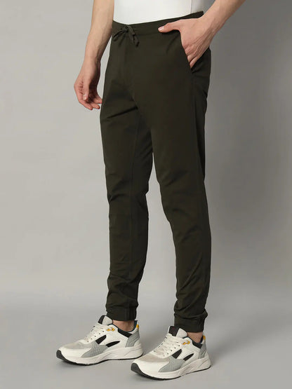 mens green joggers Left side