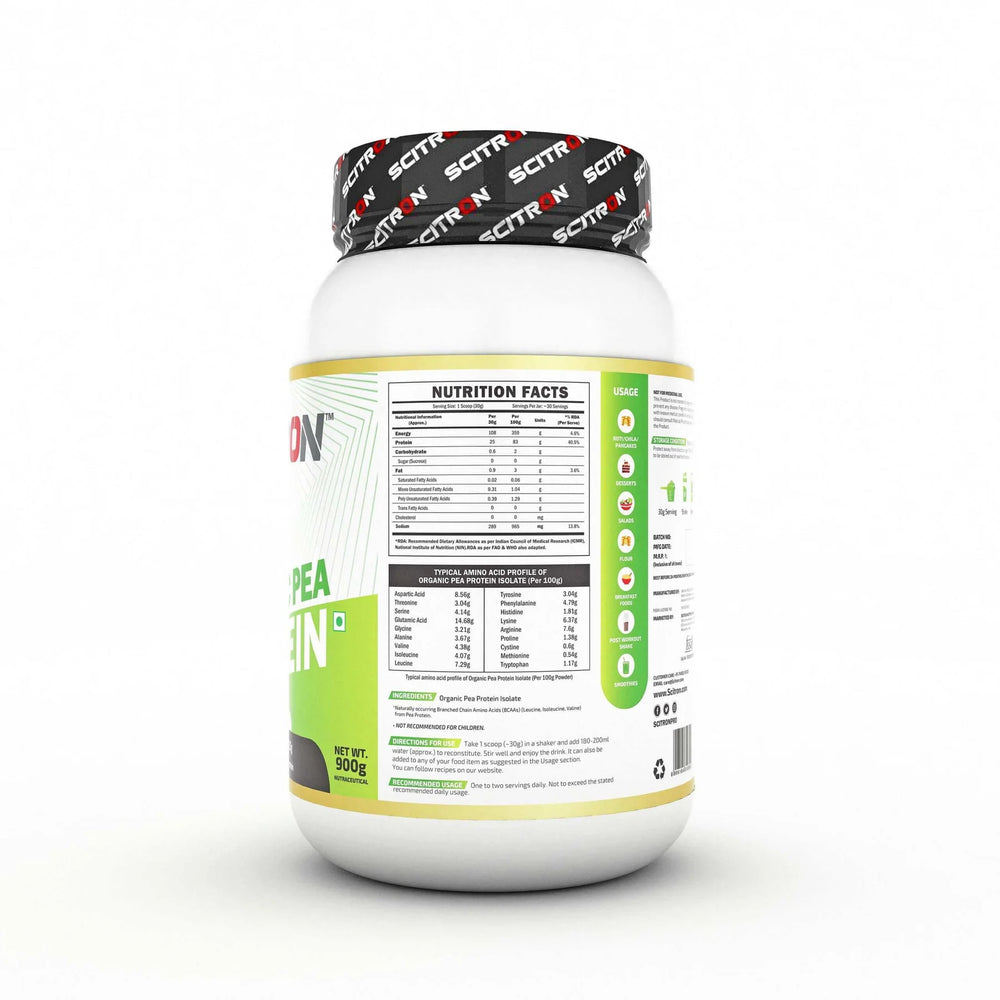 Scitron 100% Organic Pea Protein - (Unflavoured) - InstaSport