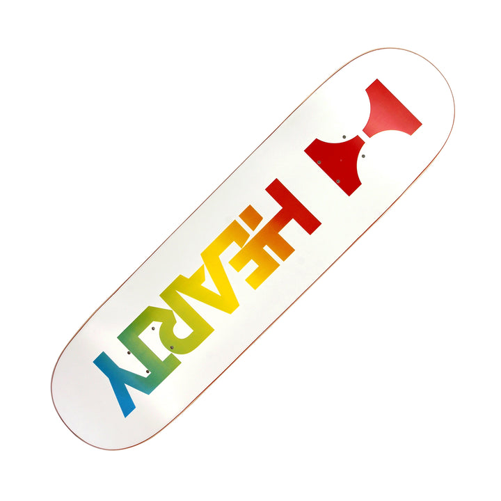 Hearty Skateboard Deck Neon Logo White - 8.0" & 8,25"- Glow in the Dark Series