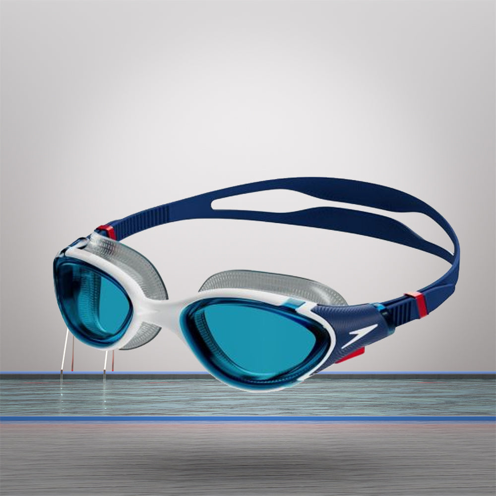 Speedo Unisex Adult Biofuse 2.0 Clear - Lens Swim Goggles- Blue& White