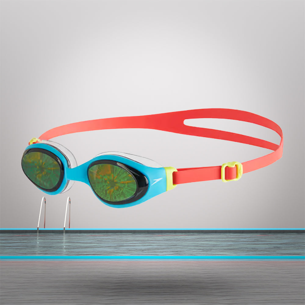 Speedo Unisex Junior Holowonder Tint- Lens Goggles (Red & Blue)