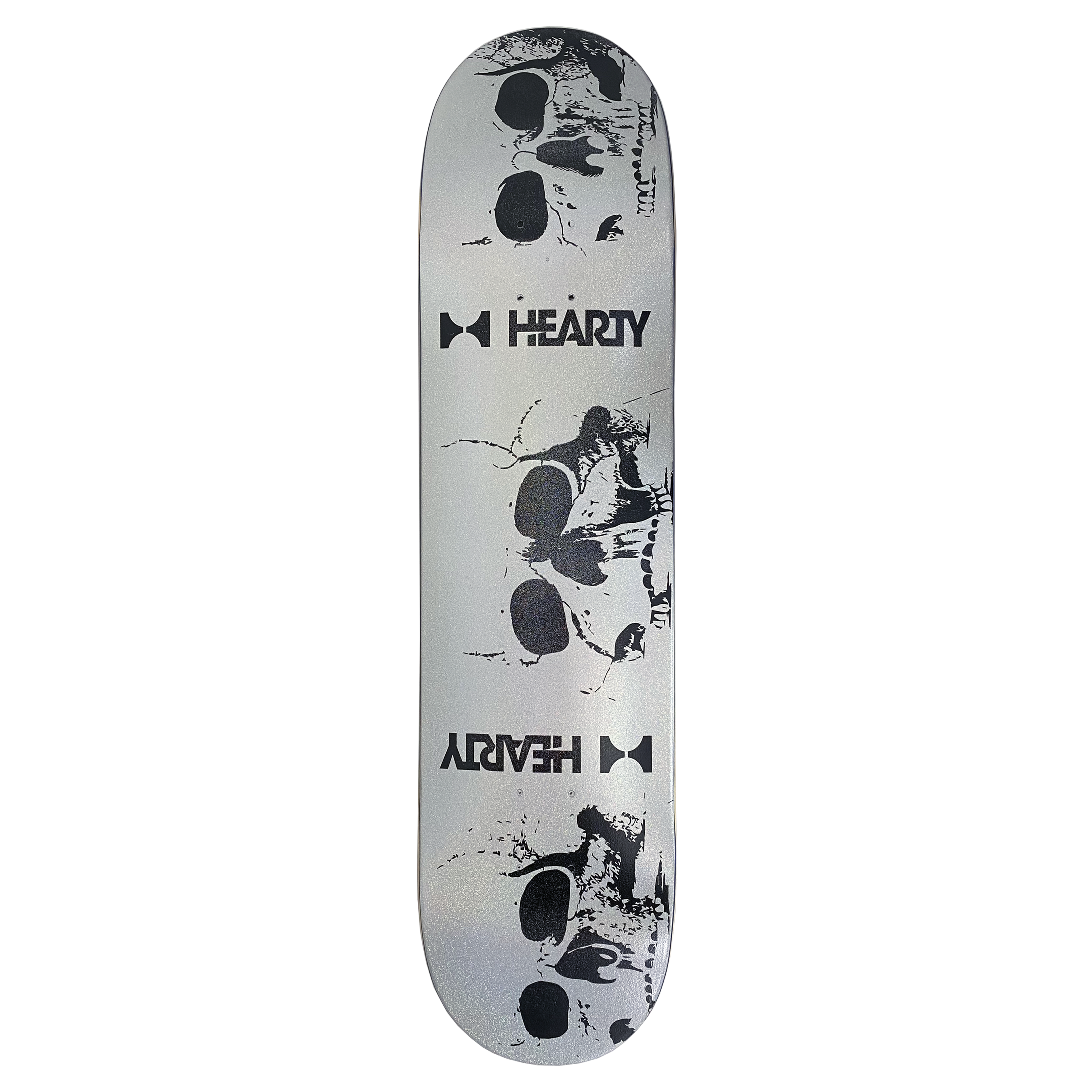 Hearty Deck TRIPLE SKULL 7.375" To 8.25"-Carbon Top - InstaSport